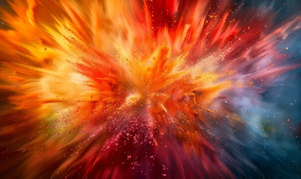 Explosive color palette reflecting unrestrained energy