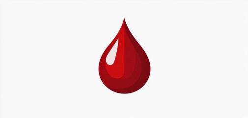Fototapeta premium A vibrant red drop symbolizing warmth, life, and health, ideal for medical and wellness themes in design projects.