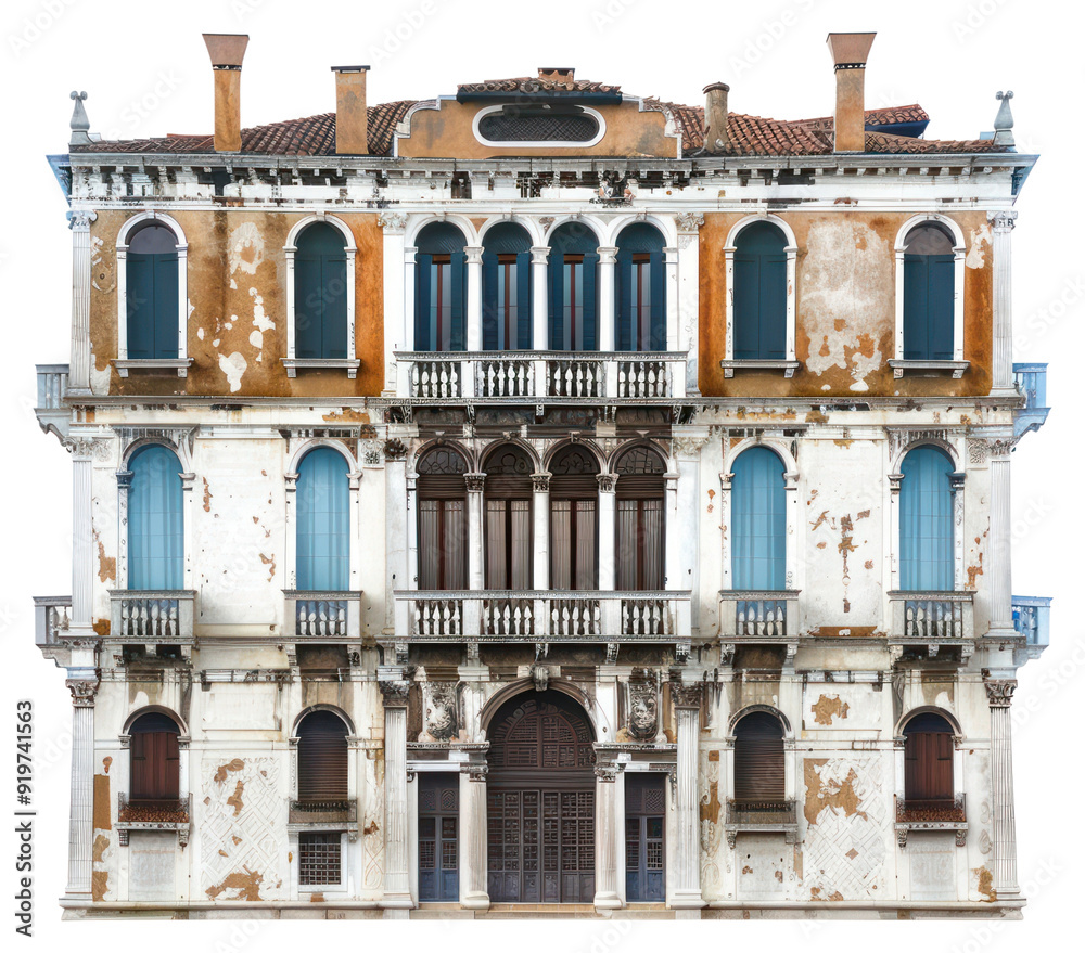 Wall mural png venice building architecture housing arched.