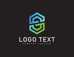 Branding identity corporate Gradient Logo S G vector abstract logo design