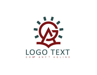 Typography A G Sun logo branding identity corporate vector design