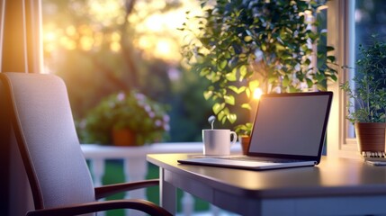 a laptop on desk