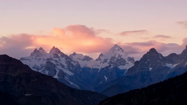 mountain landscape at sunset,