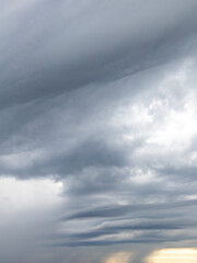 Obraz premium Sky replacement unique layers of stormy deep blue, white, and gray clouds