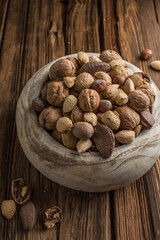 mixed nuts - hazelnuts walnuts almonds pine nuts brazil cashew pistachios peanuts
