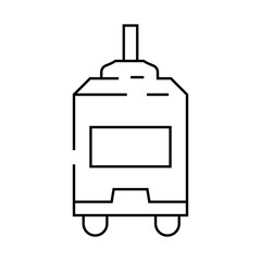 Obraz premium dc motor electronic component line icon vector. dc motor electronic component sign. isolated contour symbol black illustration