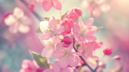 Flowers blooming on tree branches