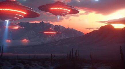 sci fi scene for documentary ufo flying object in sky alien movie ring of light science fiction 