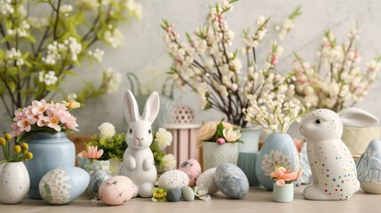 Obraz premium Arrange a variety of Easter decorations