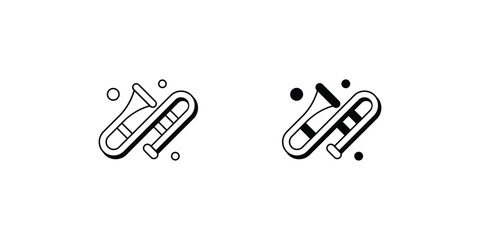 trombone set icon with white background vector stock illustration © pixel Btyess