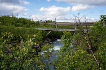 Abisko river canyon in Abisko National Park, Sweden