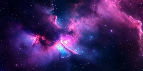 Obraz premium Space nebula and galaxy