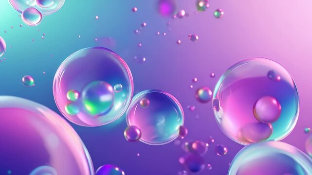 Gradient background with turquoise metaball shape, Morphing, Colorful drops, 3D vector illustration. Abstract 3D liquid color background, banner or sign design	
