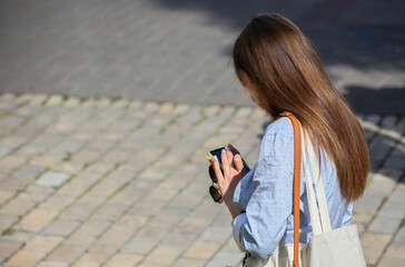 Girl with mobile phone