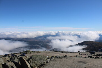 clouds in the mountains
