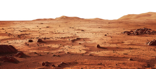 PNG Martian landscape with rocky terrain