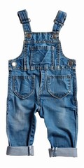 Overalls for Children - Classic Jean Overall Pants Isolated on White Background