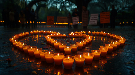 A World Cancer Day candlelight vigil 