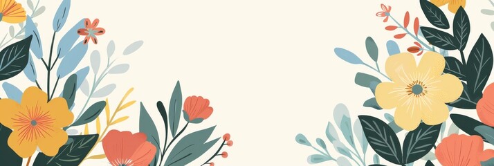 A charming and enchanting floral background filled with an array of colorful flowers along with lush greenery, making it perfect for elegant invitations or meaningful announcements for various events