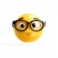 Nerdy Emoji with Glasses and Playful Expressions