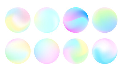 カラフルなグラデーションの丸