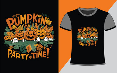Pumpkin Party Time! T-Shirt Design