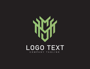 Fototapeta premium Simple m s Letter logo design with unique concept premium
