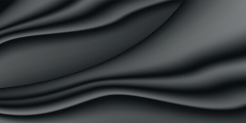 Blurred black silk fabric. Iridescent and shining like a star in the night sky, It has a taffeta-like body but a smooth surface that creates a subtle sheen.