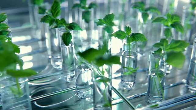 Sprout growing in a lab setting.