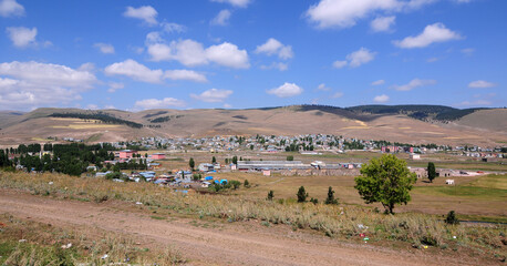 Fototapeta premium View from Sarikamis district in Kars, Turkey. 