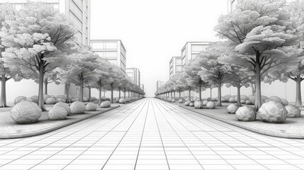 3D illustration Imagination architecture building construction pe3D illustration Imagination architecture building rspective design,modern urban building line drawing abstract background. ai generated