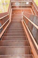 Fototapeta premium rusty metal staircase. Iron stairs