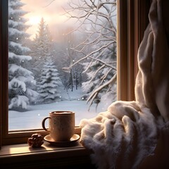 Winter Window Scene