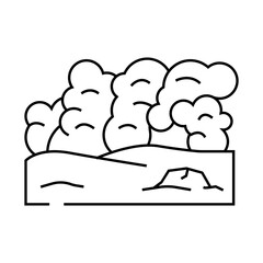 martian dust storm mars planet line icon vector. martian dust storm mars planet sign. isolated contour symbol black illustration