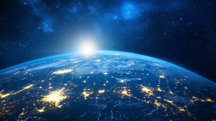 Obraz premium Panoramic_view_on_planet_Earth_