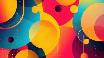 Obraz premium Abstract Colorful Circles Background