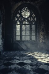 Gothic ruined black interior