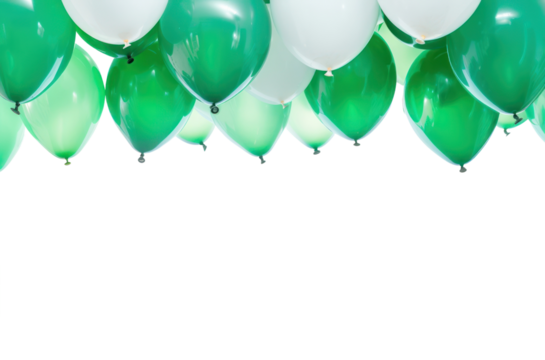 PNG Green white balloons celebration background - Powered by Adobe