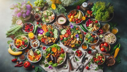 Fototapeta premium Vegetarian food 