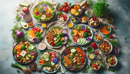 Fototapeta premium Vegetarian food 