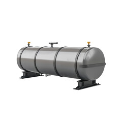PNG Industrial gas storage tank with safety valves in a factory setting