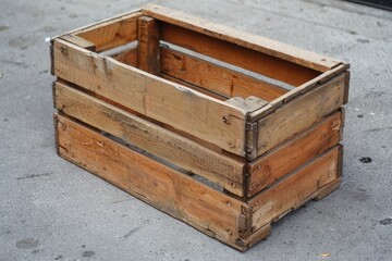 Shipping Crate: Packing Box for Fragile Items, Brown Wooden Crate for Safe Shipping