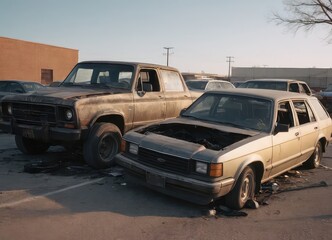 Two vehicles have collided in an incident on a quiet neighborhood street, causing concern and chaos
