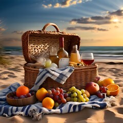 Seaside Picnic Basket