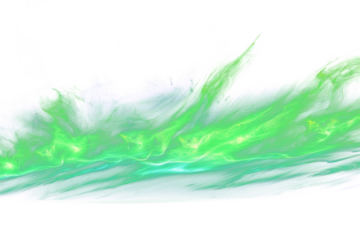 PNG Ethereal green aurora night sky