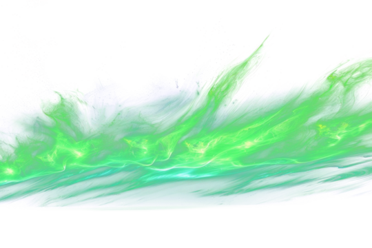 PNG Ethereal green aurora night sky