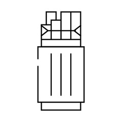 nuclear fuel rod energy line icon vector. nuclear fuel rod energy sign. isolated contour symbol black illustration