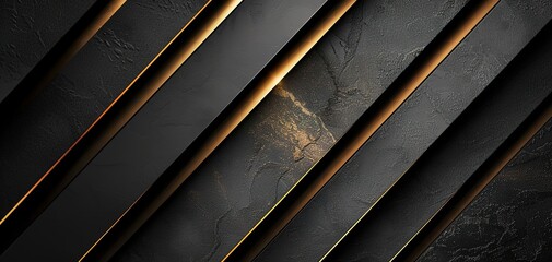 Obraz premium Abstract black and gold diagonal stripes background.