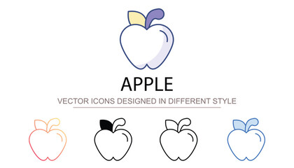 Apple icon design with white background stock illustration