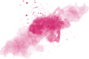Pink, fuchsia, Colorful watercolor splashes. Abstract background vector.Illustration for prints, wall art, cover and invitation cards, logo